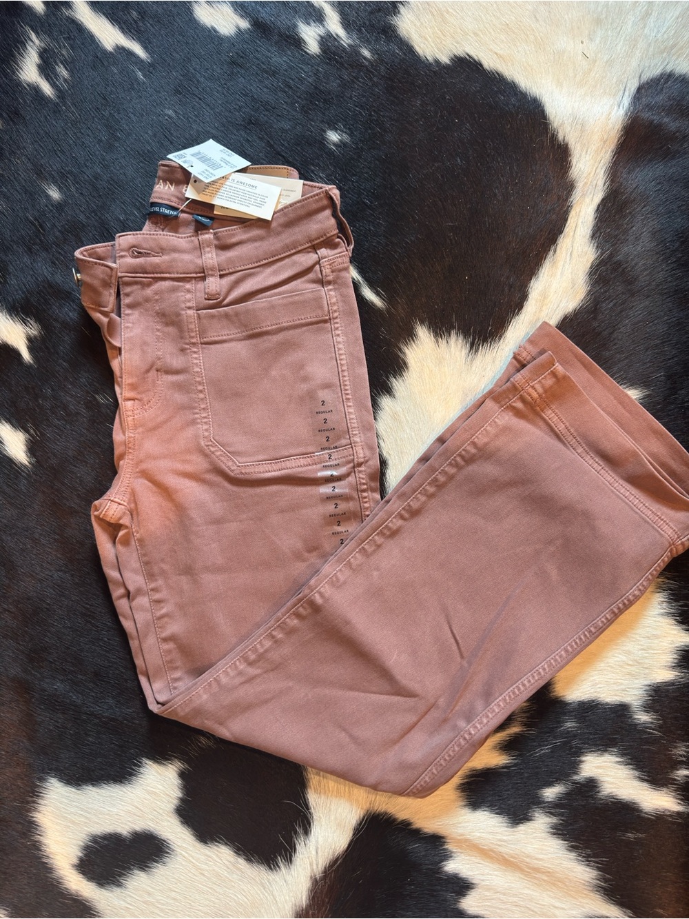 American Eagle Outfitters Mauve High-Rise Stretch Jeans